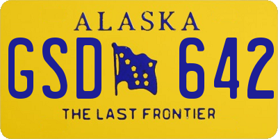 AK license plate GSD642