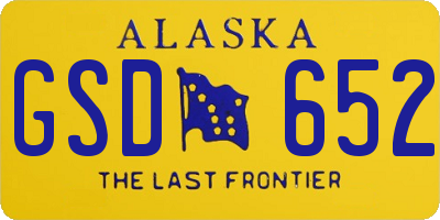 AK license plate GSD652