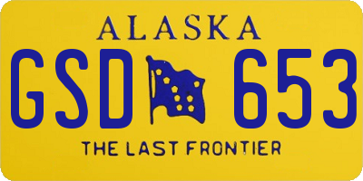 AK license plate GSD653