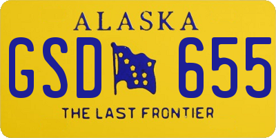 AK license plate GSD655