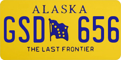 AK license plate GSD656