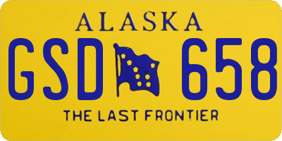 AK license plate GSD658