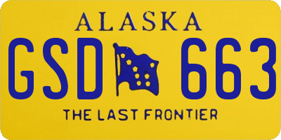 AK license plate GSD663