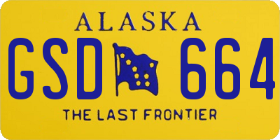 AK license plate GSD664