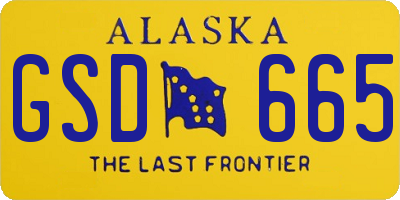 AK license plate GSD665