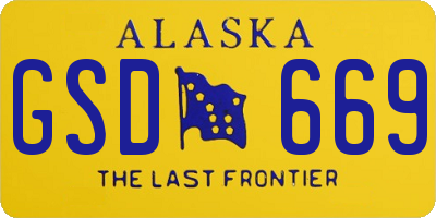 AK license plate GSD669