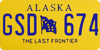 AK license plate GSD674