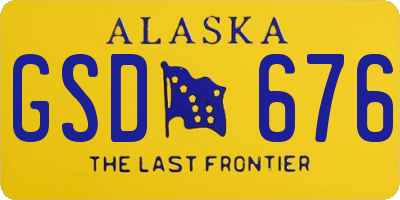 AK license plate GSD676