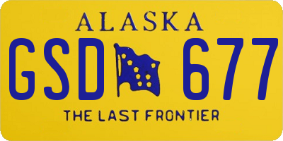 AK license plate GSD677