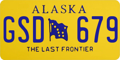 AK license plate GSD679