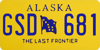 AK license plate GSD681