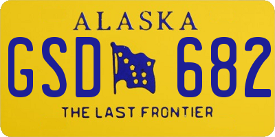 AK license plate GSD682