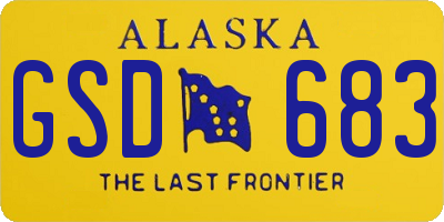 AK license plate GSD683