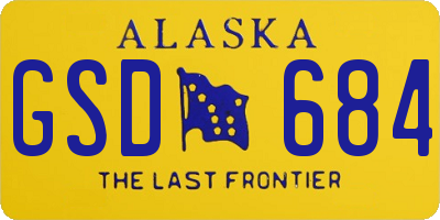 AK license plate GSD684