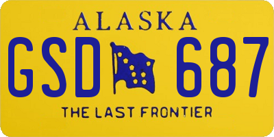 AK license plate GSD687