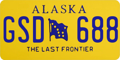 AK license plate GSD688