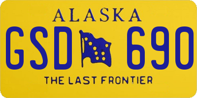 AK license plate GSD690