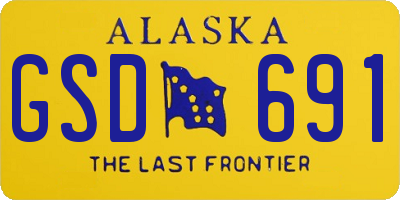 AK license plate GSD691