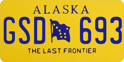 AK license plate GSD693