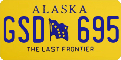 AK license plate GSD695