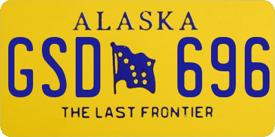 AK license plate GSD696