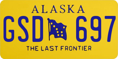 AK license plate GSD697