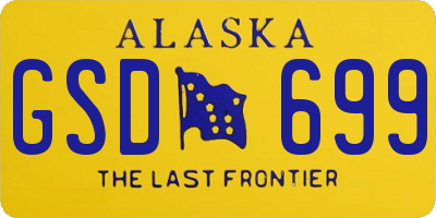 AK license plate GSD699