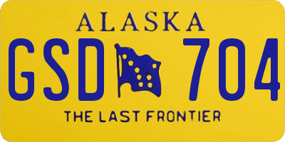 AK license plate GSD704