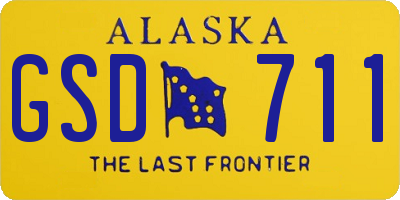 AK license plate GSD711