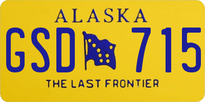 AK license plate GSD715