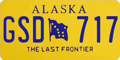 AK license plate GSD717