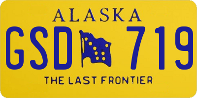 AK license plate GSD719