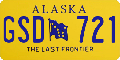 AK license plate GSD721