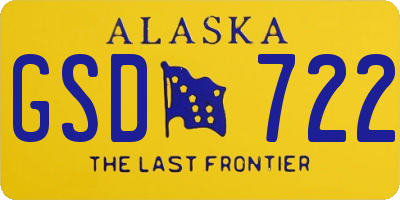 AK license plate GSD722