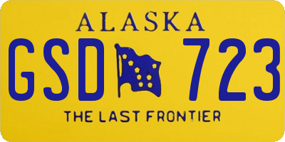 AK license plate GSD723