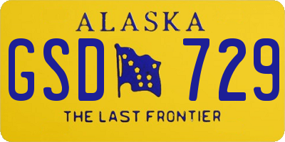 AK license plate GSD729