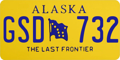 AK license plate GSD732