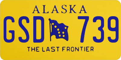 AK license plate GSD739