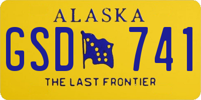 AK license plate GSD741