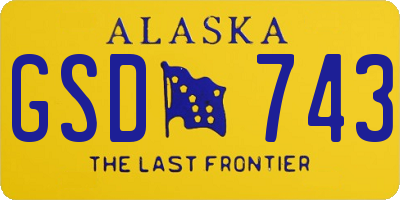 AK license plate GSD743