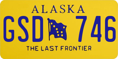 AK license plate GSD746