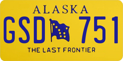 AK license plate GSD751