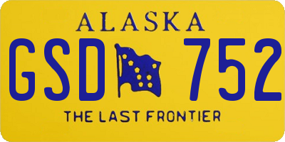 AK license plate GSD752