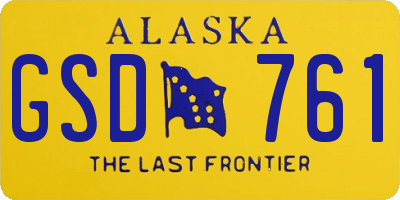 AK license plate GSD761