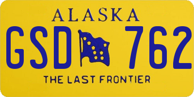 AK license plate GSD762