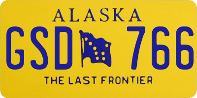 AK license plate GSD766