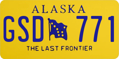 AK license plate GSD771