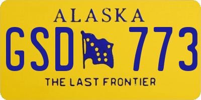 AK license plate GSD773