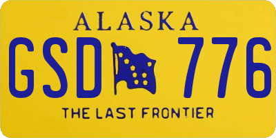 AK license plate GSD776