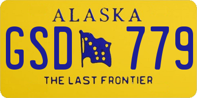 AK license plate GSD779